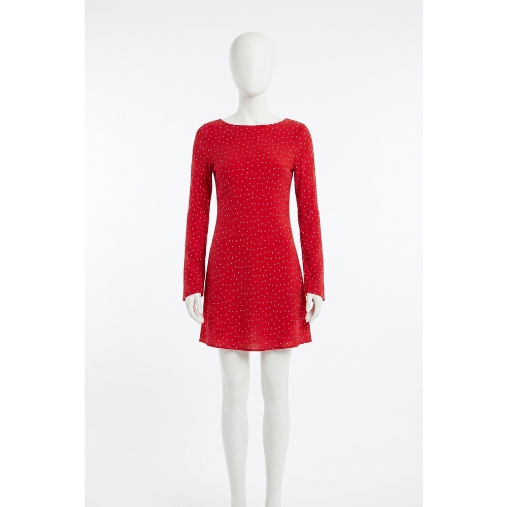 NEW Z SUPPLY campbell dot crepe mini dress in kiss me red